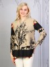 Ladies Trees Printed Knit Fashion Top 