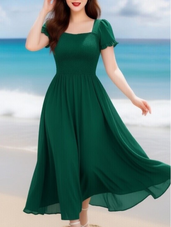 Floral Print Short Sleeved Summer Dress Floral Print Short Sleeved Summer Dress
