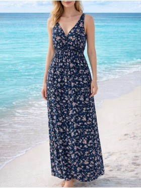 Floral Print Short Sleeved Summer Dress