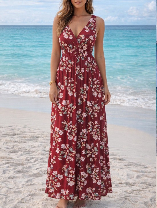 Floral Print Short Sleeved Summer Dress Floral Print Short Sleeved Summer Dress
