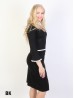 Classical Black Dress W/ Bell Sleeve