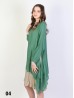 Layered 2-Tone Long-Sleeve Shift Dress