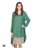 Layered 2-Tone Long-Sleeve Shift Dress