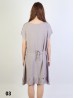 Shift Dress with Flowncy Edge.Cut-out Shoulder and Pockets