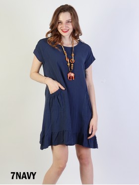 Italian Design Dress with Flouncy Edge