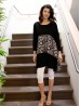 Sleeved Fashion Top W/ Leopard Print Pattern 