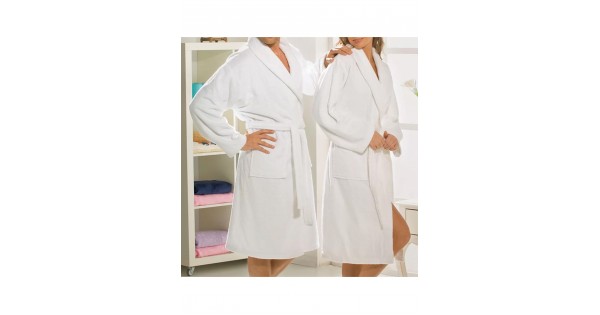 Samite House Robe 100% Cotton Soft Plain House Robe W/ Pockets
