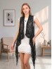Lacy Fringe Draped Vest Lacy Fringe Draped Vest
