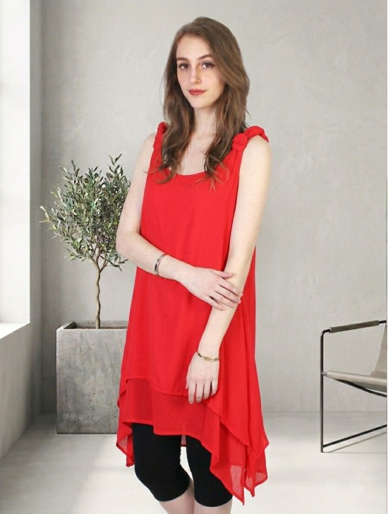 Double Layers Fashion Sleeveless Top