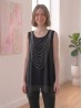 Arched Rhinestone Chiffon Top