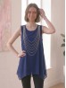Arched Rhinestone Chiffon Top Arched Rhinestone Chiffon Top