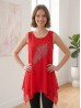 Feather Rhinestone Chiffon Tops Feather Rhinestone Chiffon Tops