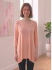 Solid Color Mid-Sleeved Top with Branched Rhinestone Solid Color Mid-Sleeved Top with Branched Rhinestone