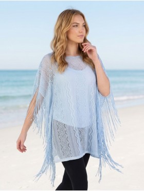 Lace Crochet Top with Fringe