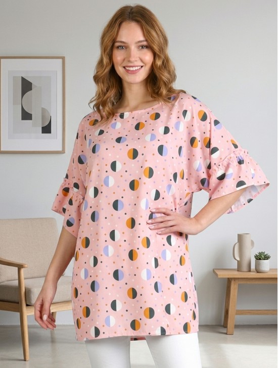 Abstract Print Plus Size Fashion Top