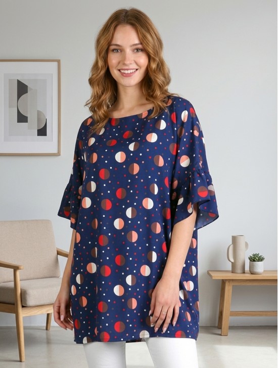 Abstract Print Plus Size Fashion Top Abstract Print Plus Size Fashion Top