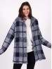 Plaid Fuzzy Knit Cardigan