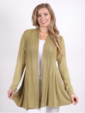 Mercerized Cotton Cardigan