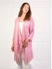 Solid Long-Sleeved Maxi Cardigan