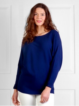 Long Bat Sleeves Pullover Loose Top