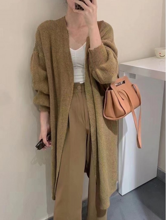 Solid Color Knitted Cardigan Solid Color Knitted Cardigan