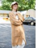 Solid Color Cable Knitted Cardigan W/ Pockets