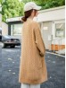 Solid Color Cable Knitted Cardigan W/ Pockets