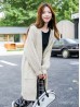 Solid Color Cable Knitted Cardigan W/ Pockets