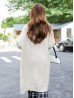 Solid Color Cable Knitted Cardigan W/ Pockets