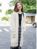 Solid Color Cable Knitted Cardigan W/ Pockets