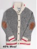 Men’s Canadiana Grey Wool Cardigan W/ Pockets