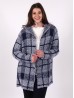 Plaid Fuzzy Knit Cardigan