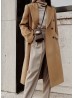 Lapel Woolen Suit Jacket W/ Buttons and Pockets