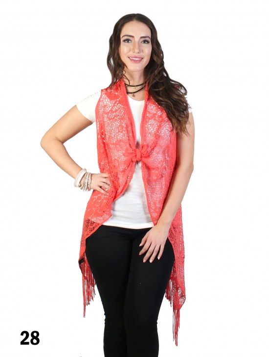 Lacy Fringe Draped Vest