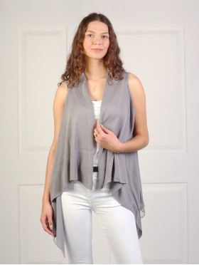 Solid Color Vest Kimono