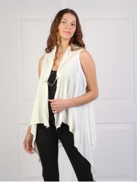 Solid Color Vest Kimono