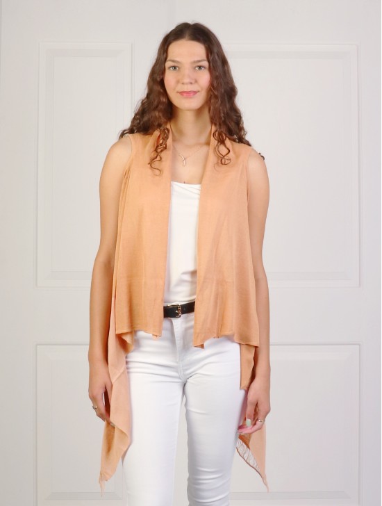 Solid Color Vest Kimono