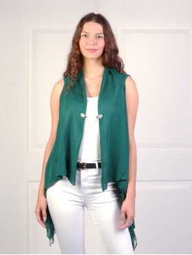 Solid Color Vest Kimono