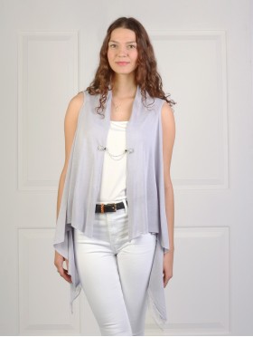 Solid Color Vest Kimono