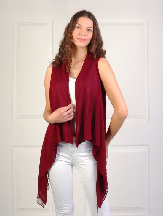 Solid Color Vest Kimono