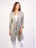 Solid Long-Sleeved Maxi Cardigan