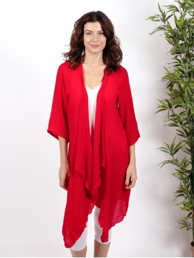 Solid Long-Sleeved Maxi Cardigan