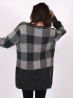 Plaid Knit Sweater Jacket W/ Buttons and Pockets