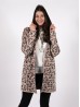 Leopard Print Premium Cardigan with Hood and Pockets