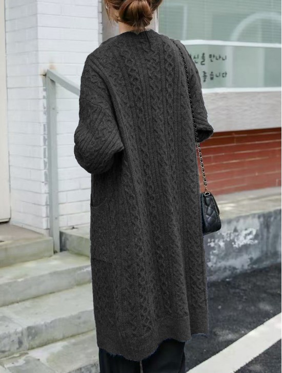 Solid Color Knitted Cardigan