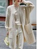 Solid Color Knitted Cardigan