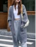 Solid Color Knitted Cardigan