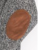 Women's Canadiana Grey Cardigan with Red+White Details, Pockets