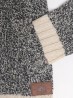 Women's Canadiana Grey Cardigan with Red+White Details, Pockets