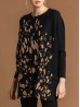 Abstract Long Bat Sleeves Pullover  Loose Tops